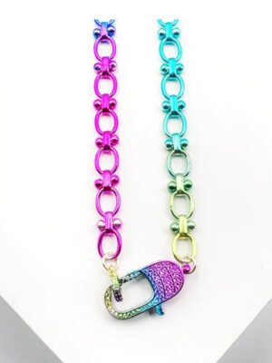 Dazzling Ombré Clip Necklace