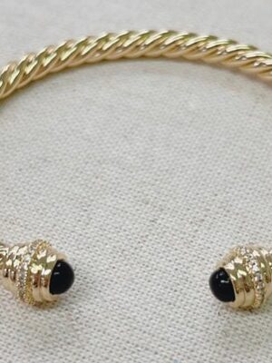 Gold Rope Black Bracelet