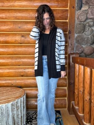 Striped and solid Cardigan