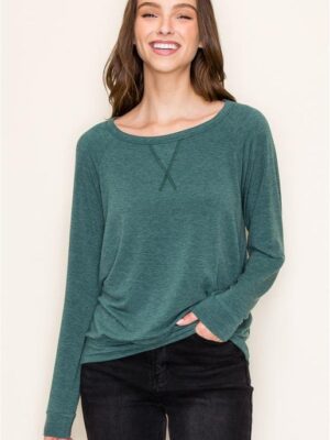 Round Neckline Soft Knit Top